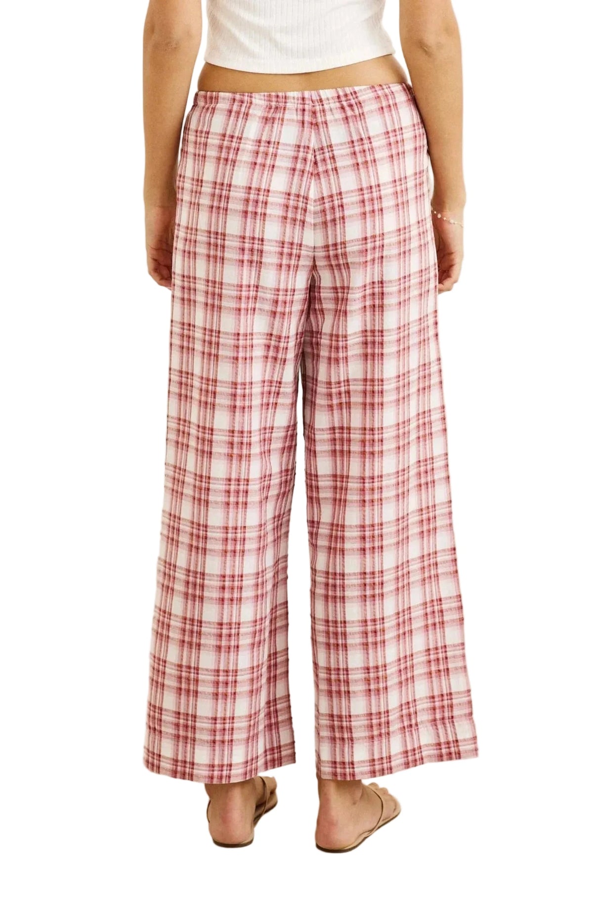 RHYTHM Women's Chelsea Check Pant Plum Women's Pants Rhythm