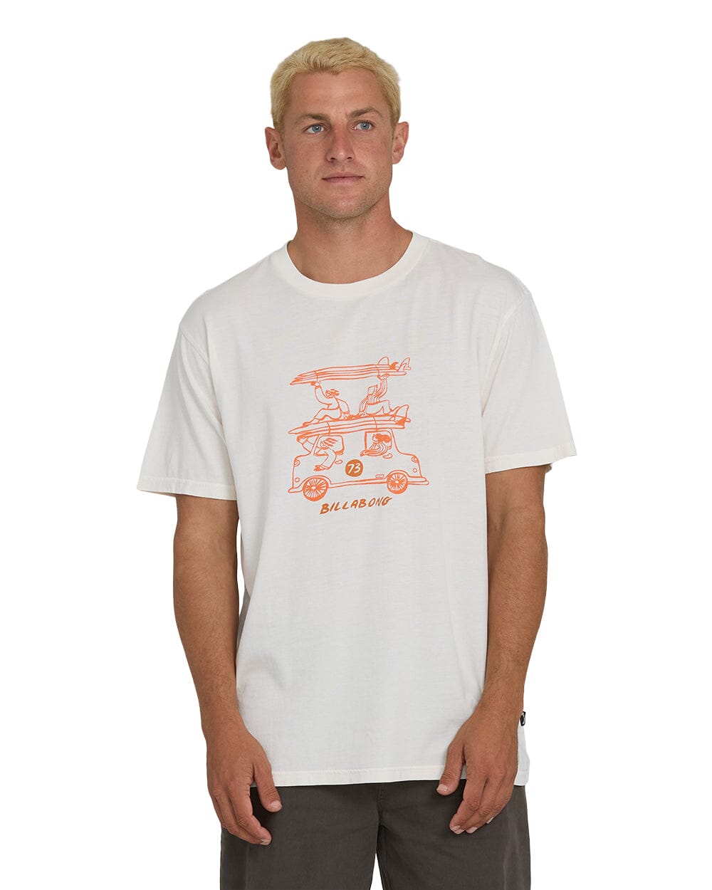 BILLABONG Stack WW Premium T-Shirt Off White Men's Short Sleeve T-Shirts Billabong