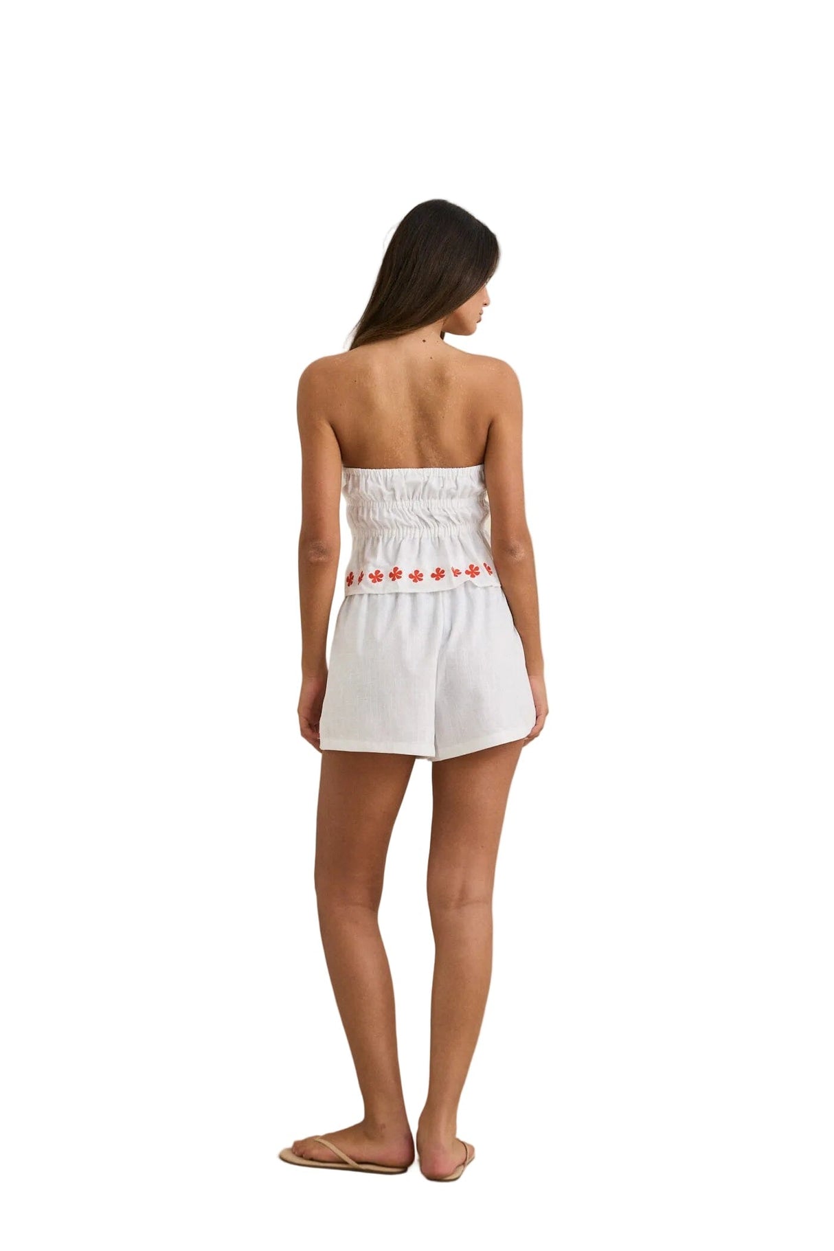 RHYTHM Women's Melia Floral Embroidered Short White Women's Shorts Rhythm