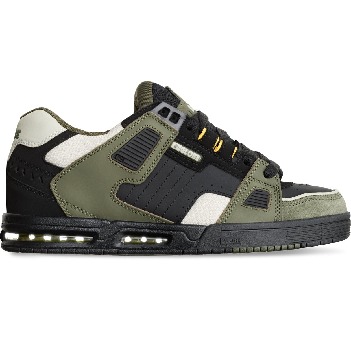 GLOBE Sabre Shoes Black/Army Men's Skate Shoes Globe