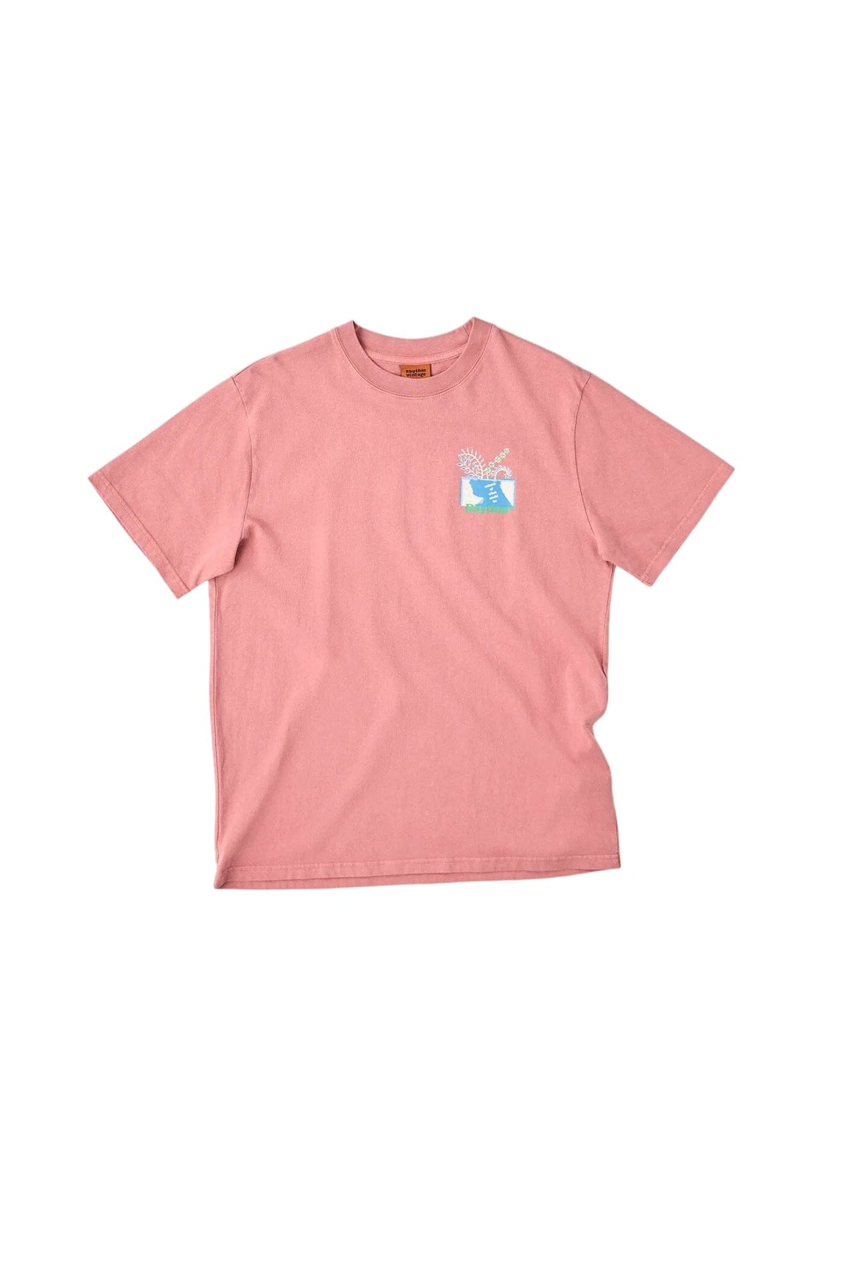 RHYTHM Echoes Vintage T-Shirt Dusty Rose Men's Short Sleeve T-Shirts Rhythm