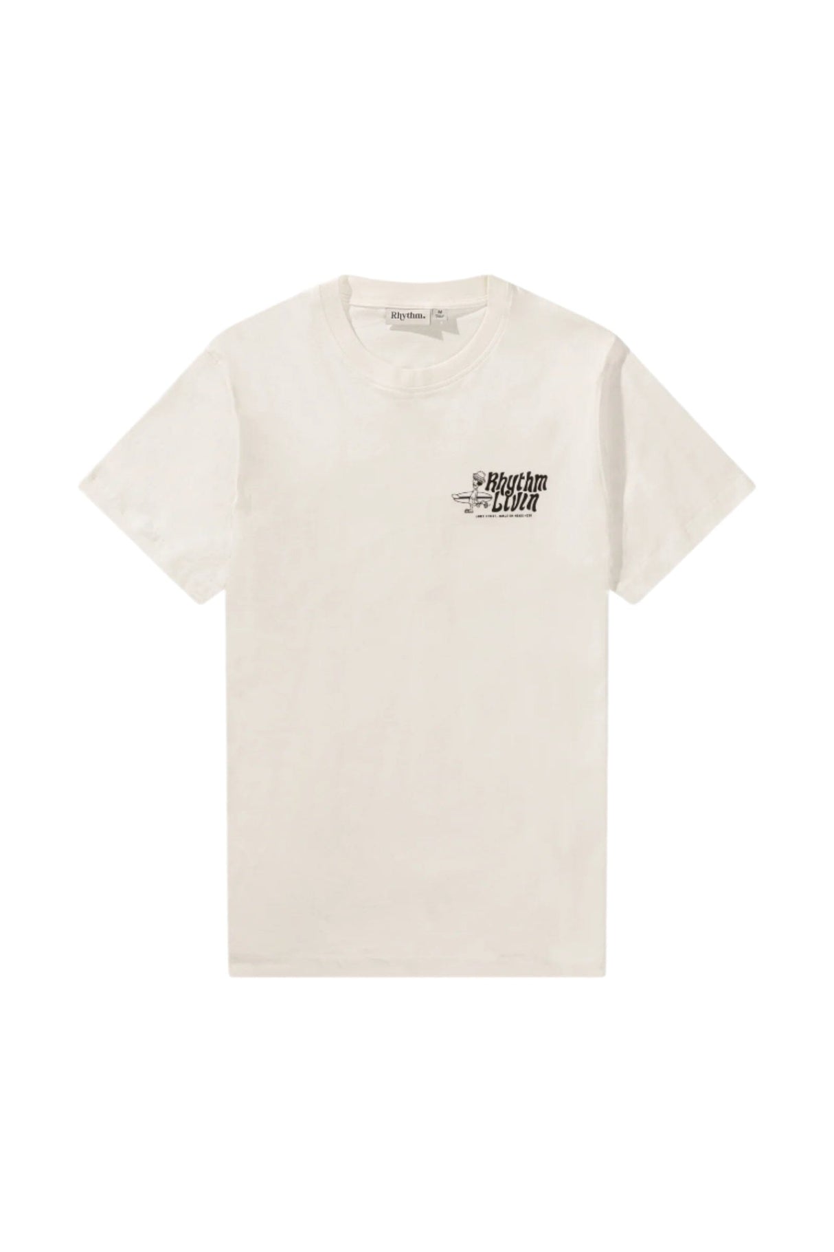RHYTHM Livin' T-Shirt White Men's Short Sleeve T-Shirts Rhythm