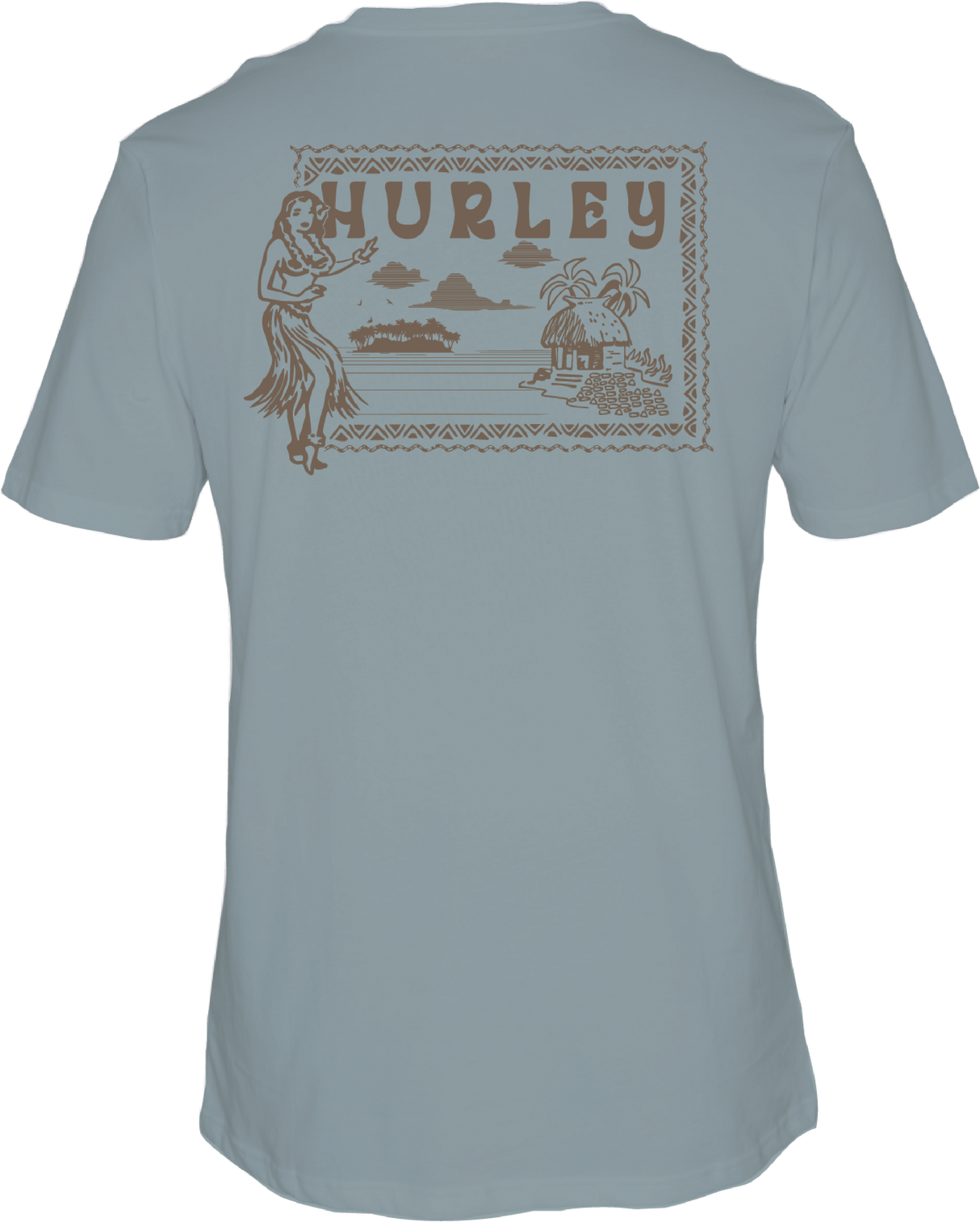HURLEY Hula T-Shirt Worker BLue Men's Short Sleeve T-Shirts Hurley