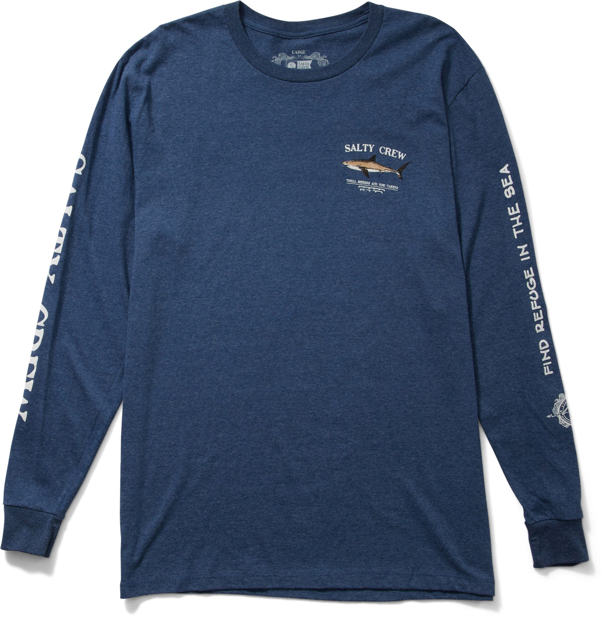 SALTY CREW Bruce Long Sleeve T-Shirt Navy Heather Men's Long Sleeve T-Shirts Salty Crew