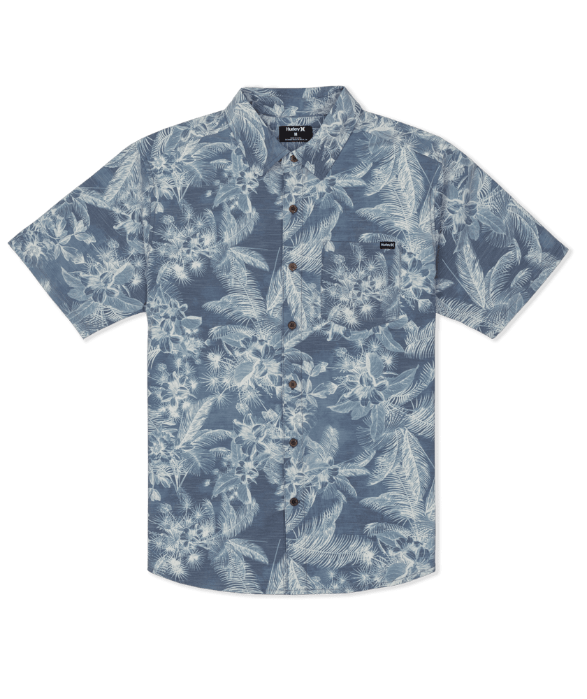 HURLEY Newport Stretch Short Sleeve Button Up Monsoon Men's Short Sleeve Button Up Shirts Hurley
