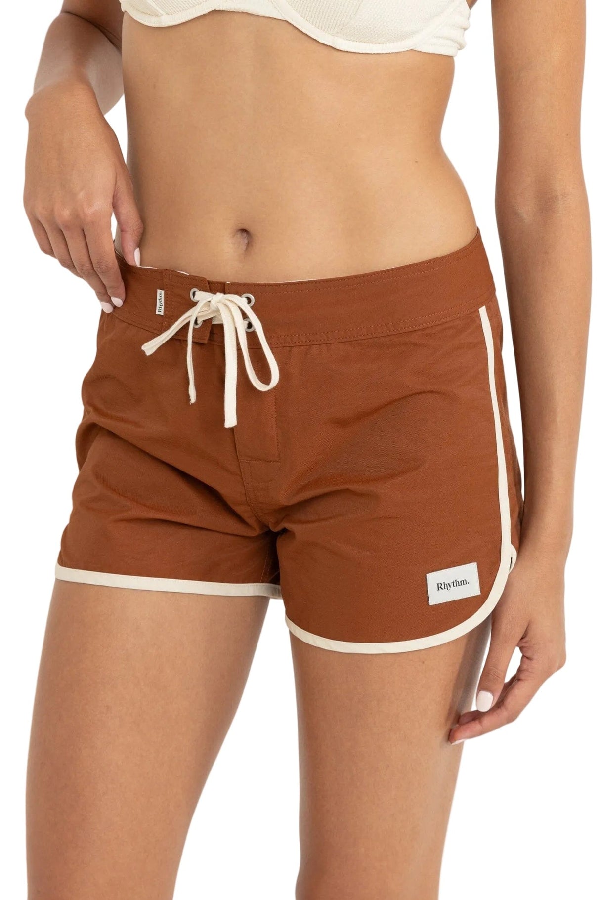 RHYTHM Women's Cabana Boardshorts Brown Women's Boardshorts Rhythm