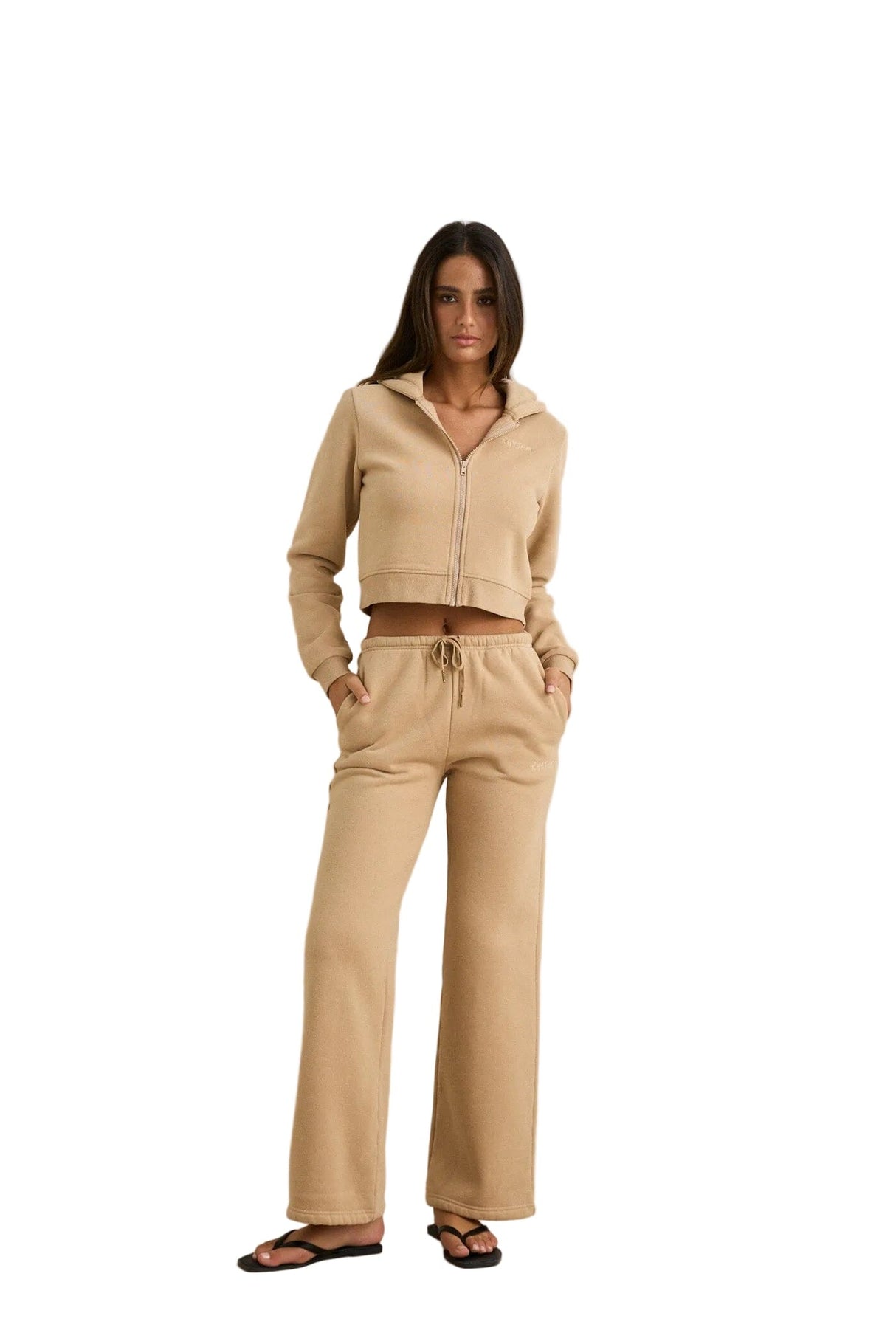 RHYTHM Women's Shelly Zip Through Fleece Oat Women's Zip Hoodies Rhythm