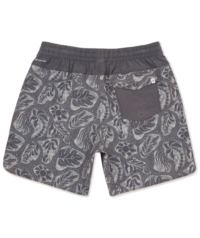 HURLEY Phantom Naturals Scallop Volley 17" Boardshorts Black Men's Boardshorts Hurley