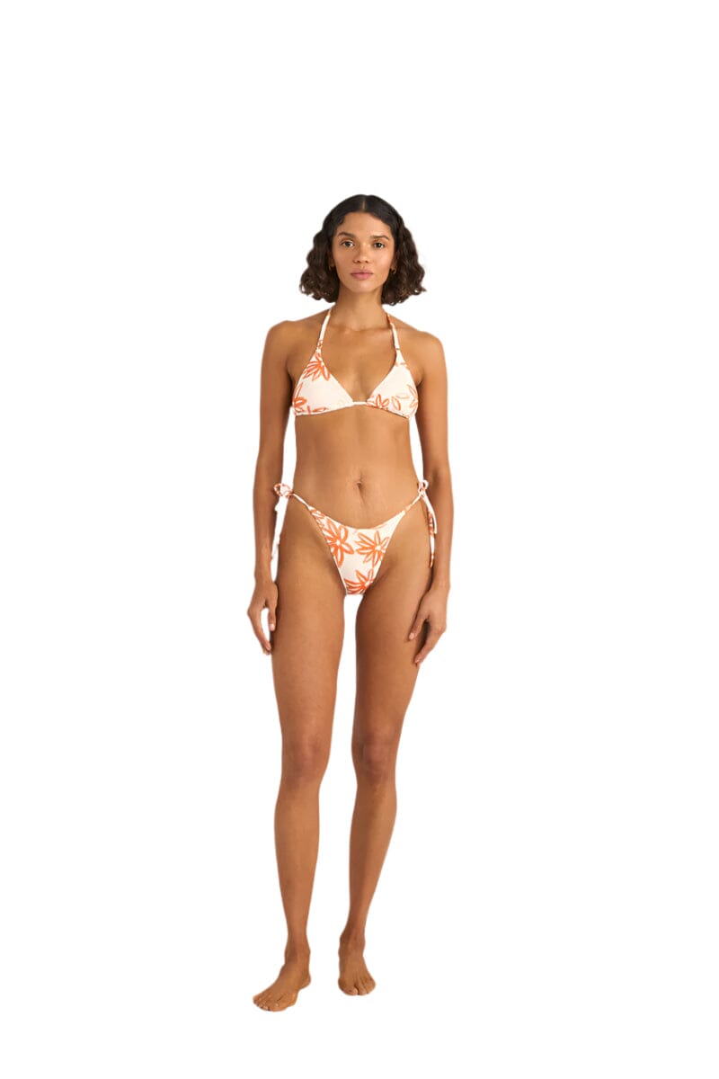 RHYTHM Women's Sanctuary Floral Tie Side Hi Cut Bikini Bottom White Women's Bikini Bottoms Rhythm