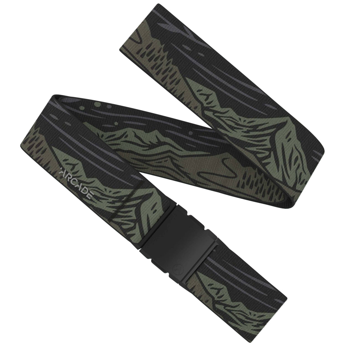 ARCADE Out Of Range Stretch Belt Ivy Green Men's Belts ARCADE