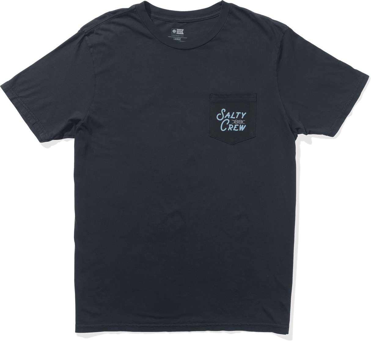 SALTY CREW Splice Vintage Pocket T-Shirt Vintage Black Men's Short Sleeve T-Shirts Salty Crew