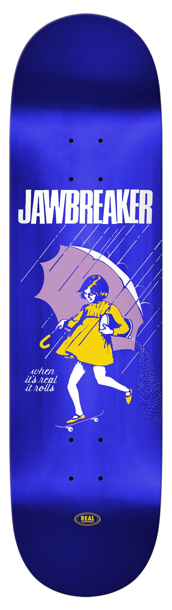 REAL Jawbreaker Blue Foil 8.25 Skateboard Deck