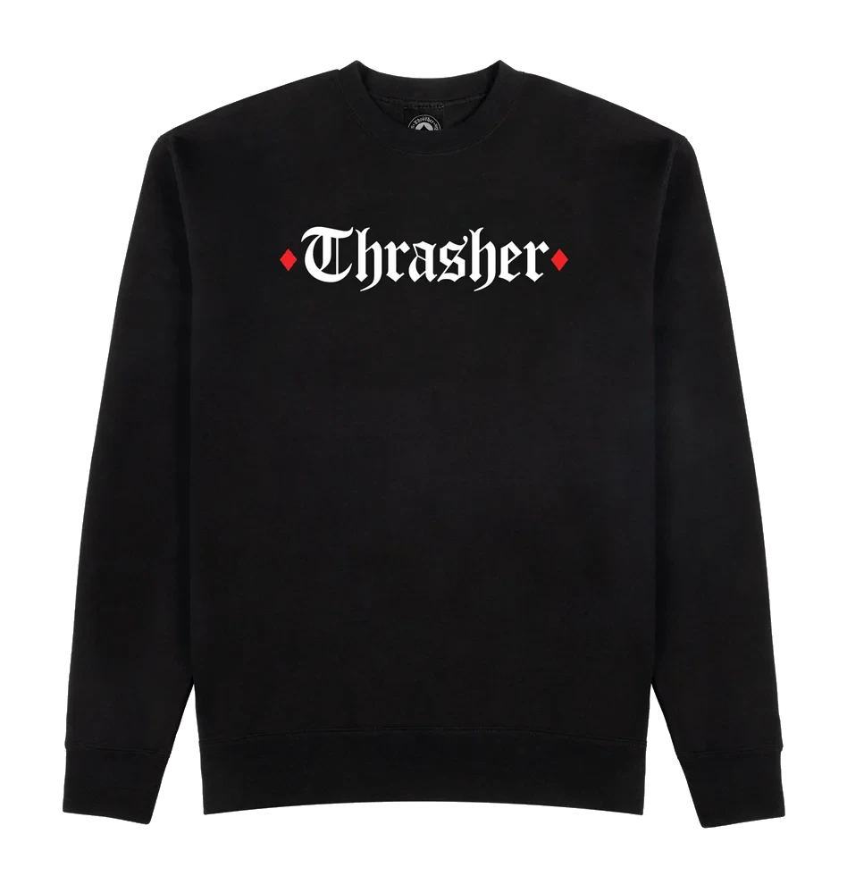 THRASHER Spitfire X Thrasher The End Oath Crew Black Men's Crewnecks Thrasher
