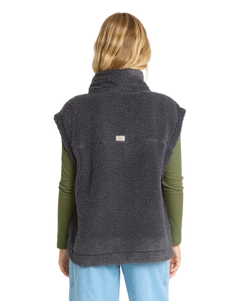 BILLABONG Women's Waver Sherpa Vest Black Sands Women's Vests Billabong