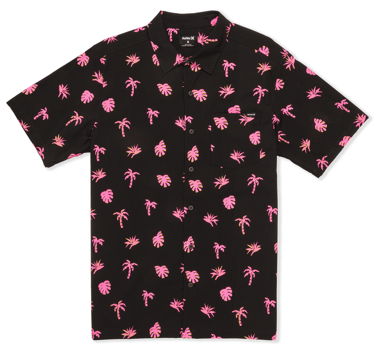 HURLEY Rincon Short Sleeve Button Up Black Men's Short Sleeve Button Up Shirts Hurley