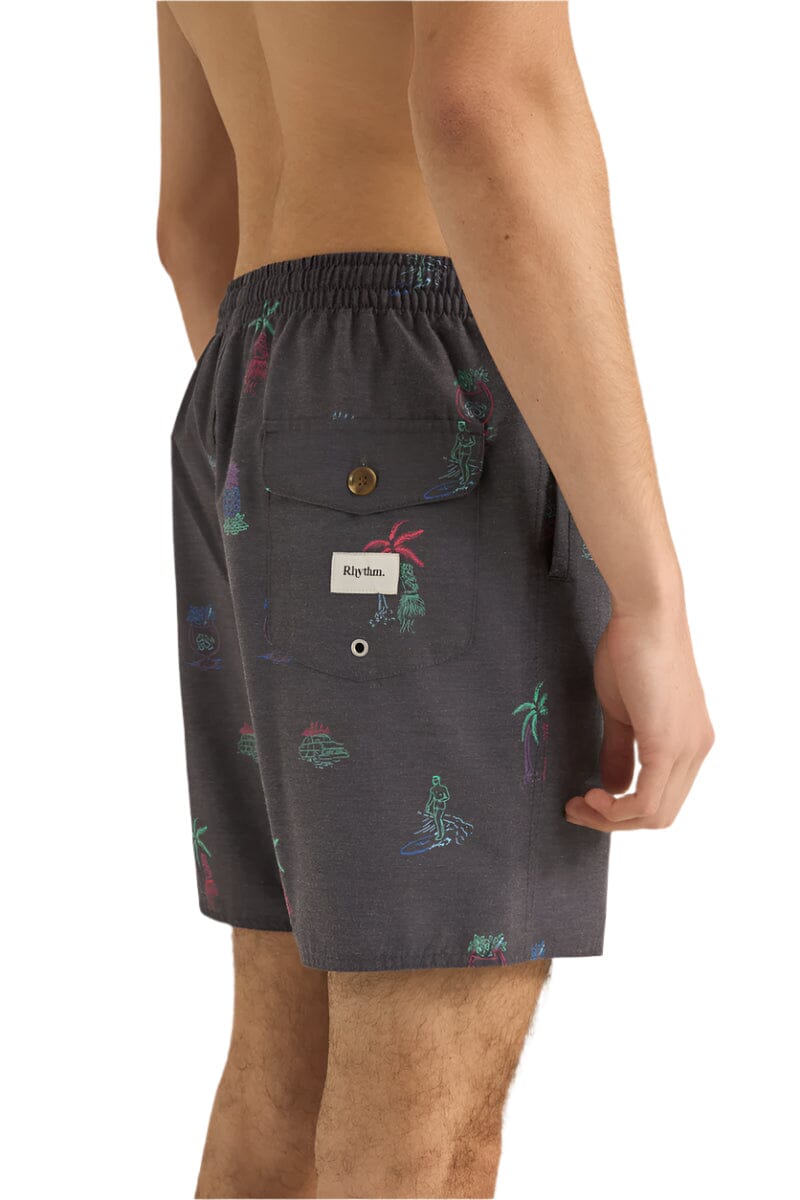 RHYTHM Vibes Beach Shorts Black Men's Boardshorts Rhythm