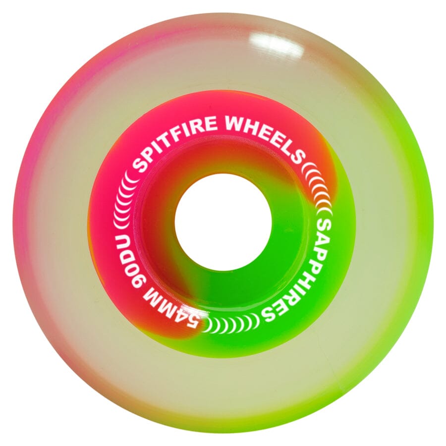 SPITFIRE Sapphire Neon Pink/Green 54mm Skateboard Wheels Skateboard Decks Spitfire
