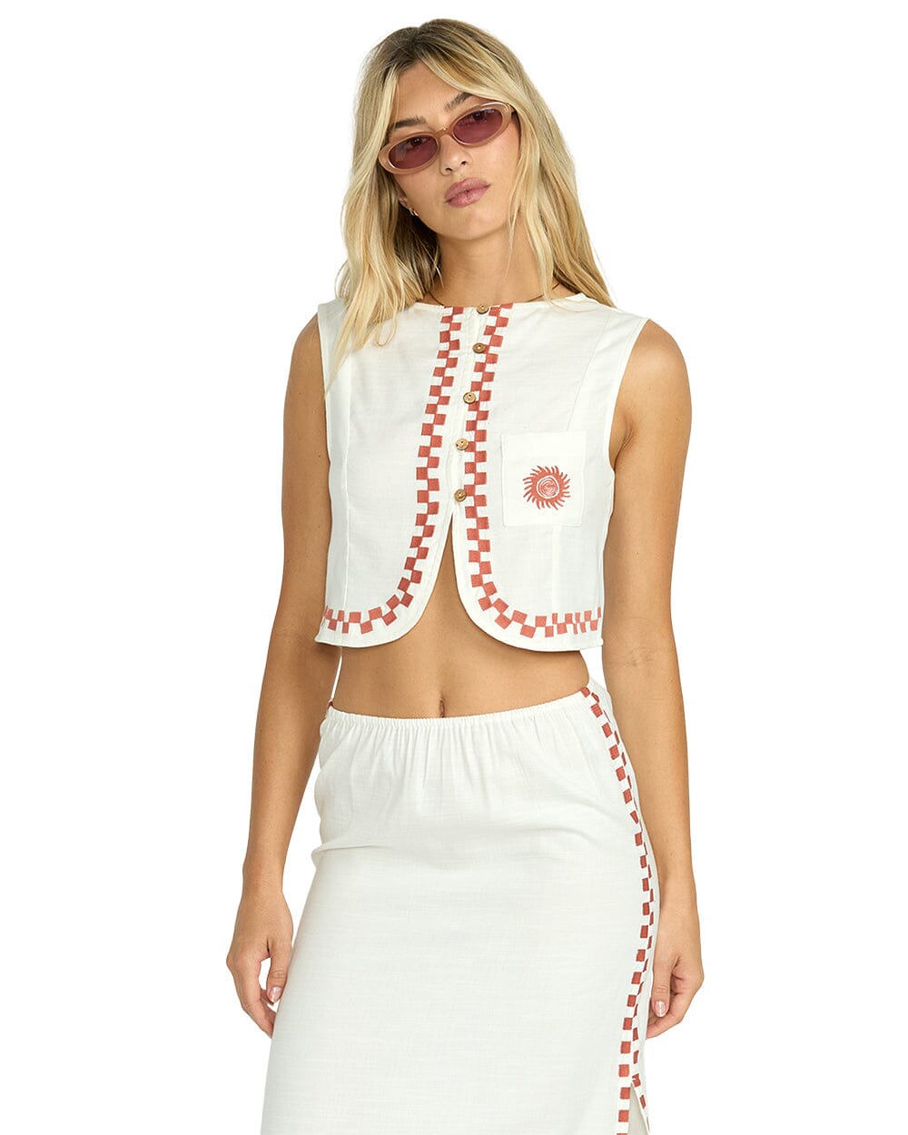 BILLABONG Women's Secret Cove Top Salt Crystal Women's Vests Billabong