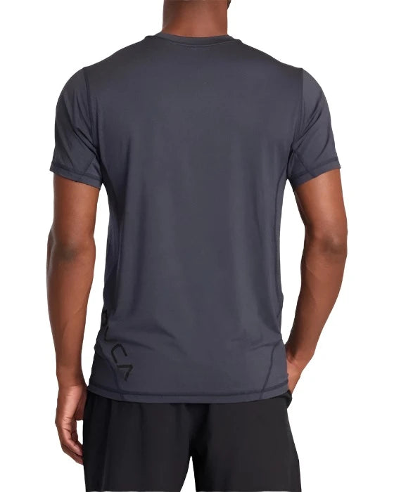 RVCA Sport Vent Performance T-Shirt Navy Heather Men's Short Sleeve T-Shirts RVCA