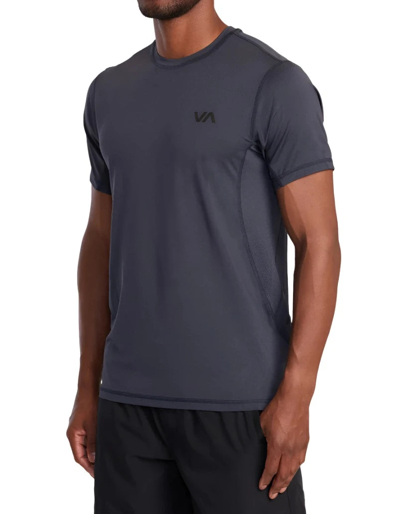 RVCA Sport Vent Performance T-Shirt Navy Heather Men's Short Sleeve T-Shirts RVCA