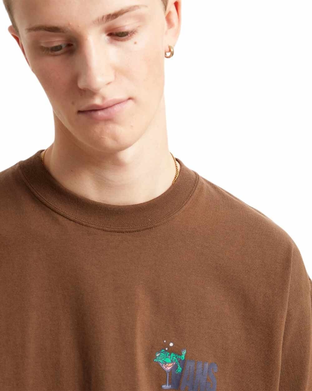 VANS Bar Hopper T-Shirt Vintage Cocoa Men's Short Sleeve T-Shirts Vans