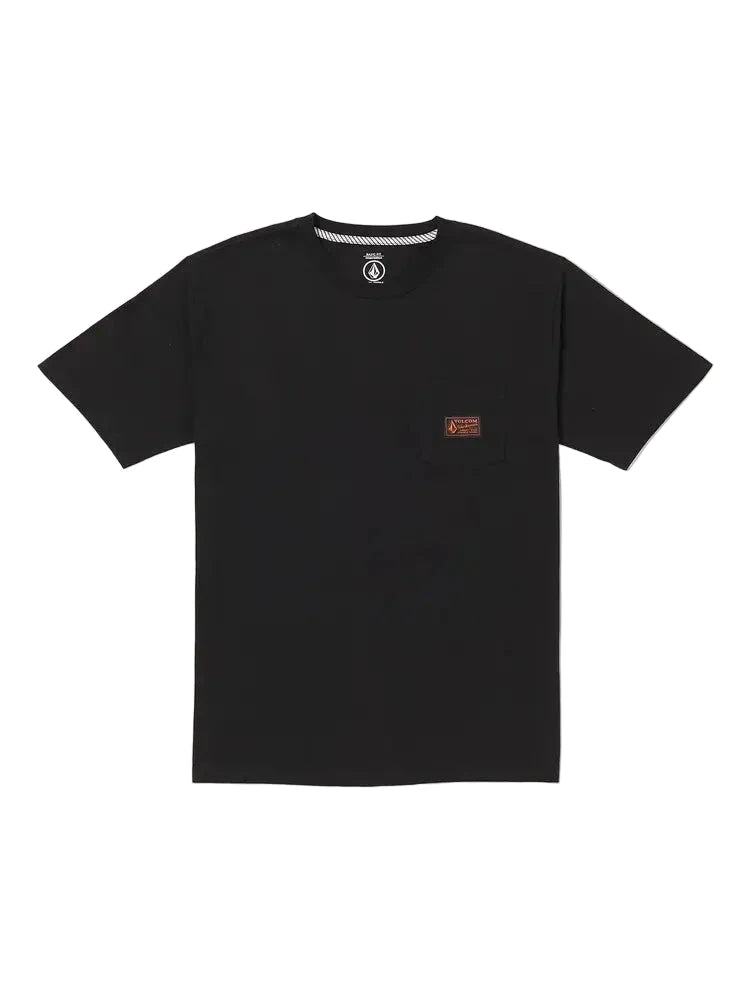 VOLCOM Workwear Certifico T-Shirt Black Men's Short Sleeve T-Shirts Volcom