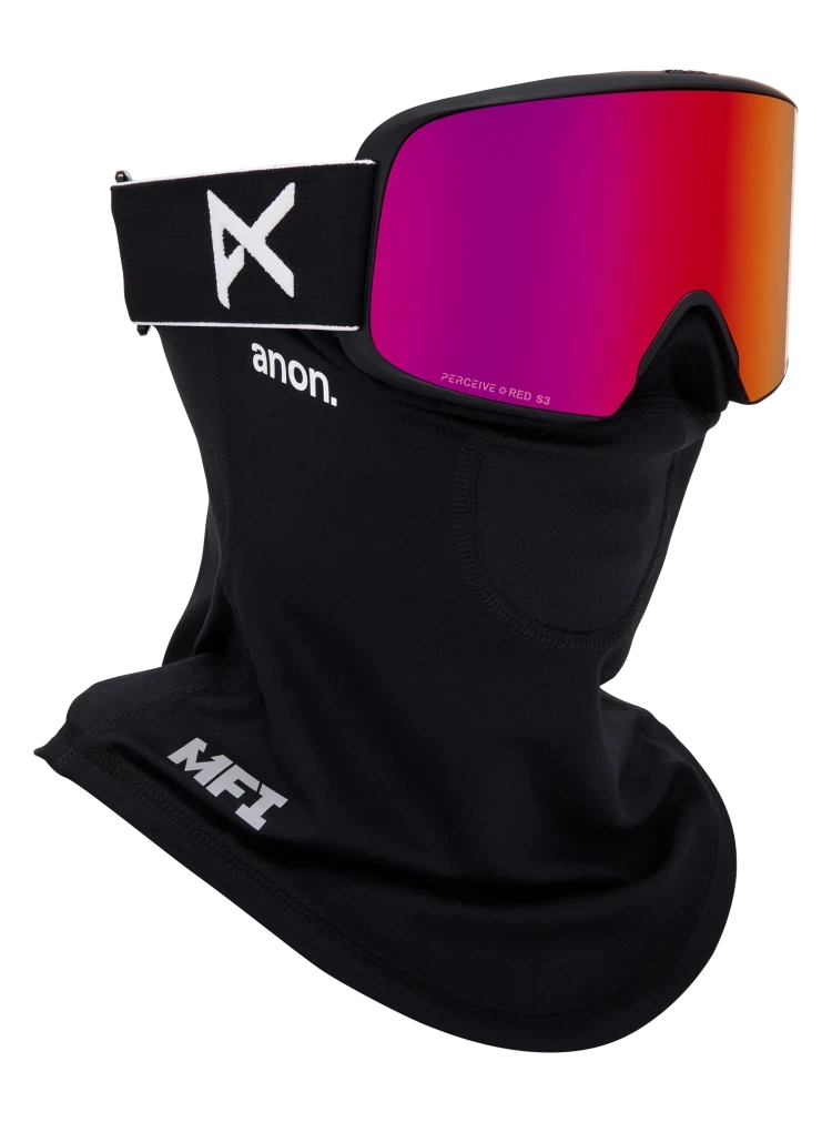 ANON M6 Black - Perceive Sunny Red + Perceive Cloudy Burst + Facemask Snow Goggle Snow Goggles Anon