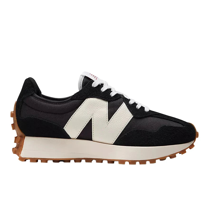 NEW BALANCE Women's 327 Shoes Black/NB 103 White/Mineral Red Women's Skate Shoes New Balance