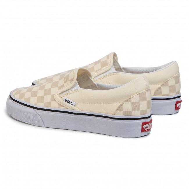 VANS Classic Slip On Shoes Youth Classic White/ True White Youth and Toddler Skate Shoes Vans