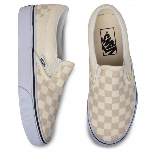 VANS Classic Slip On Shoes Youth Classic White/ True White Youth and Toddler Skate Shoes Vans