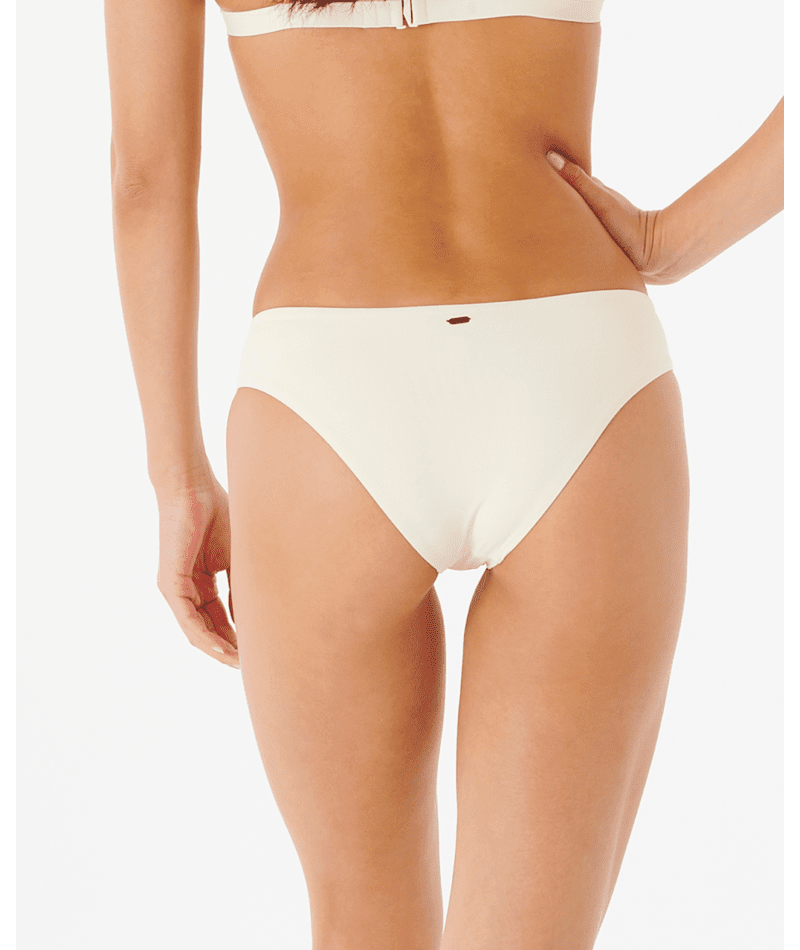 RIP CURL Women's Day Break Multi Cheeky Coverage Bikini Bottom Cream Women's Bikini Bottoms Rip Curl