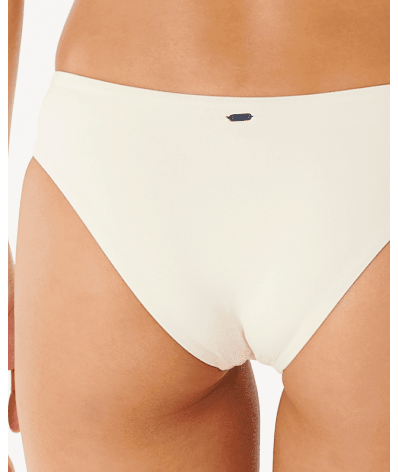 RIP CURL Women's Day Break Multi Cheeky Coverage Bikini Bottom Cream Women's Bikini Bottoms Rip Curl