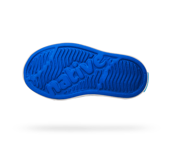 NATIVE Jefferson Child Shoes Victoria Blue/Shell White Youth Native Shoes Native Shoes