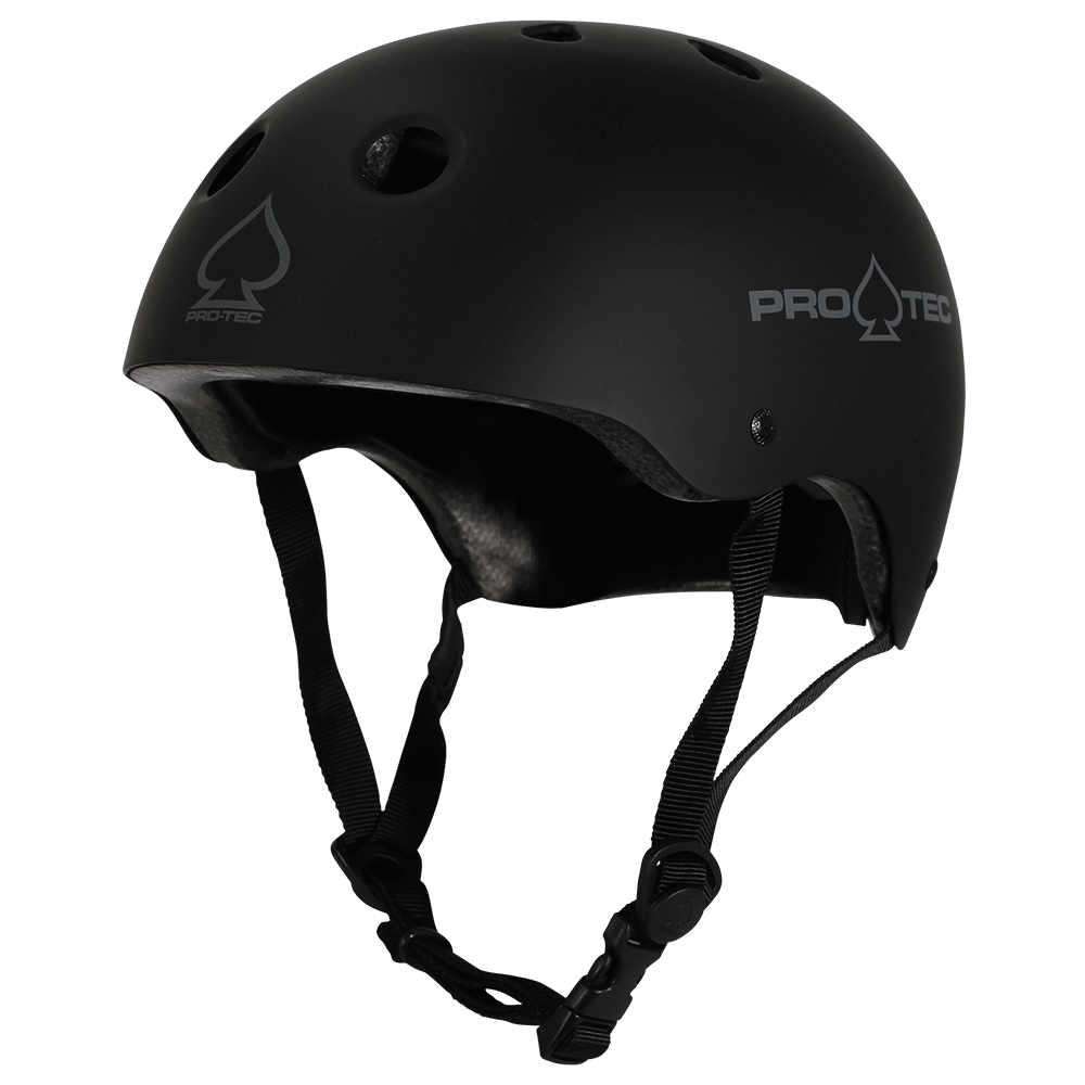 PRO-TEC Classic Certified Skateboard Helmet Matte Black SKATE SHOP - Skateboard Helmets Pro-tec