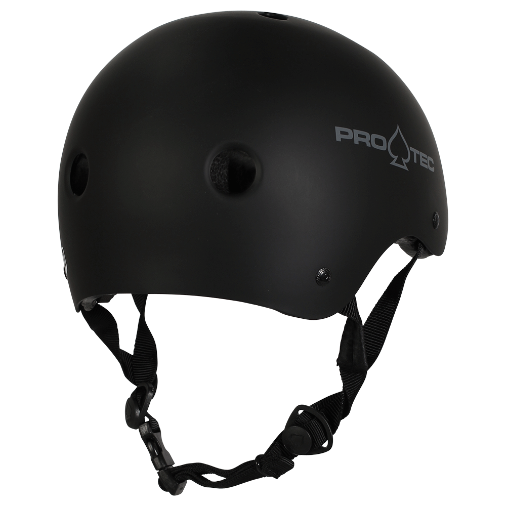 PRO-TEC Classic Certified Skateboard Helmet Matte Black SKATE SHOP - Skateboard Helmets Pro-tec