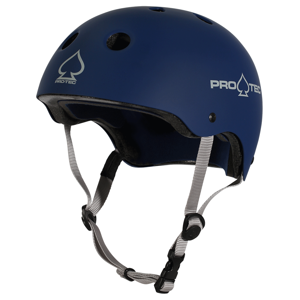 PRO-TEC Classic Certified Skateboard Helmet Matte Blue SKATE SHOP - Skateboard Helmets Pro-tec