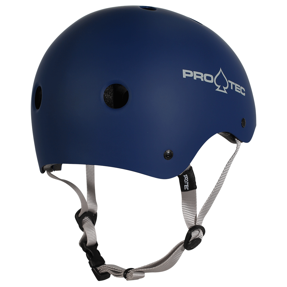 PRO-TEC Classic Certified Skateboard Helmet Matte Blue SKATE SHOP - Skateboard Helmets Pro-tec