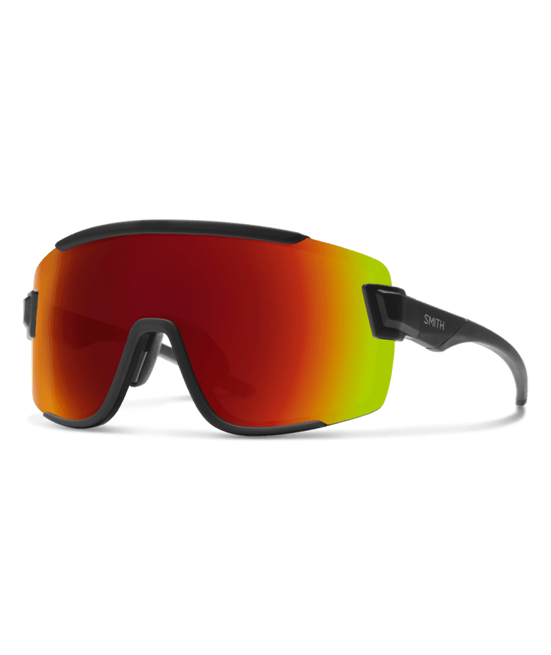 SMITH Wildcat Matte Black - ChromaPop Red Mirror Sunglasses Sunglasses Smith