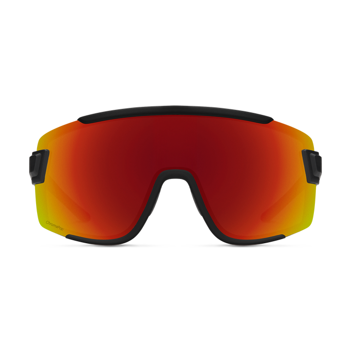 SMITH Wildcat Matte Black - ChromaPop Red Mirror Sunglasses SUNGLASSES - Smith Sunglasses Smith