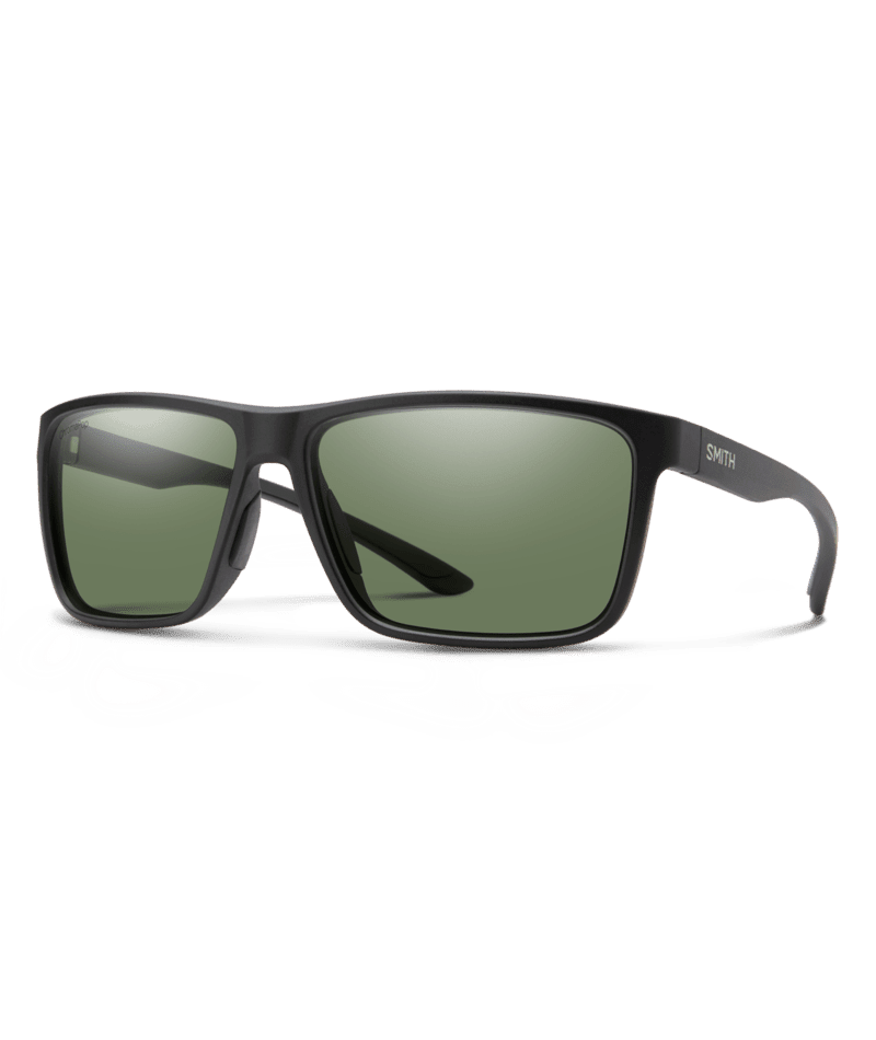 SMITH Riptide Matte Black - ChromaPop Gray Green Polarized Sunglasses Sunglasses Smith