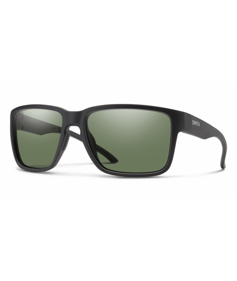 SMITH Emerge Matte Black - ChromaPop Gray Green Polarized Sunglasses Sunglasses Smith