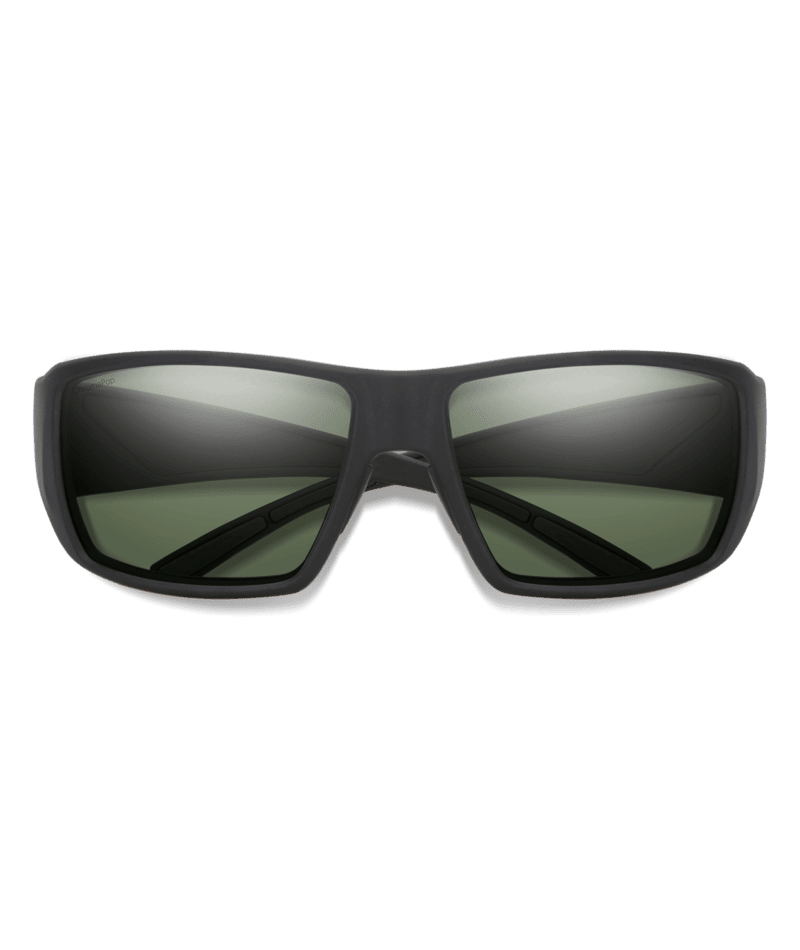 SMITH Guide's Choice Matte Black - ChromaPop Grey Green Polarized Sunglasses Sunglasses Smith