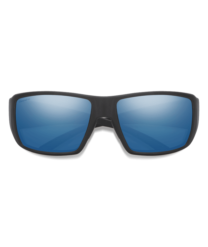 SMITH Guide's Choice Matte Black - ChromaPop Blue Mirror Polarized Sunglasses Sunglasses Smith