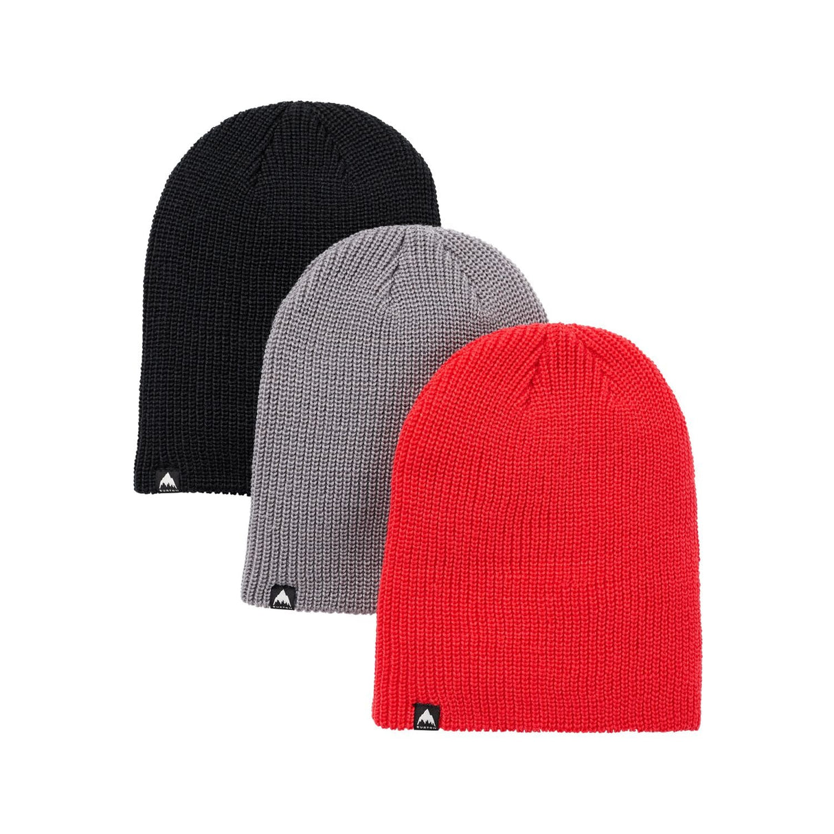 BURTON Kids Recycled DND Beanie 3-Pack True Black/Sharkskin/Tomato Boy's Beanies Burton