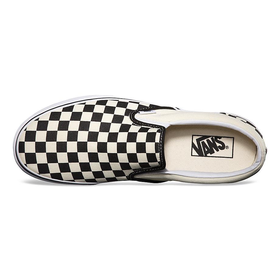 VANS Classic Slip-On Black/White Checkerboard Shoes FOOTWEAR - Men's Skate Shoes Vans