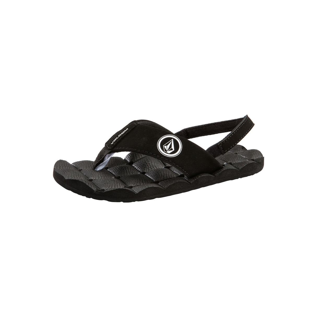 VOLCOM Recliner Sandals Little Youth Black White