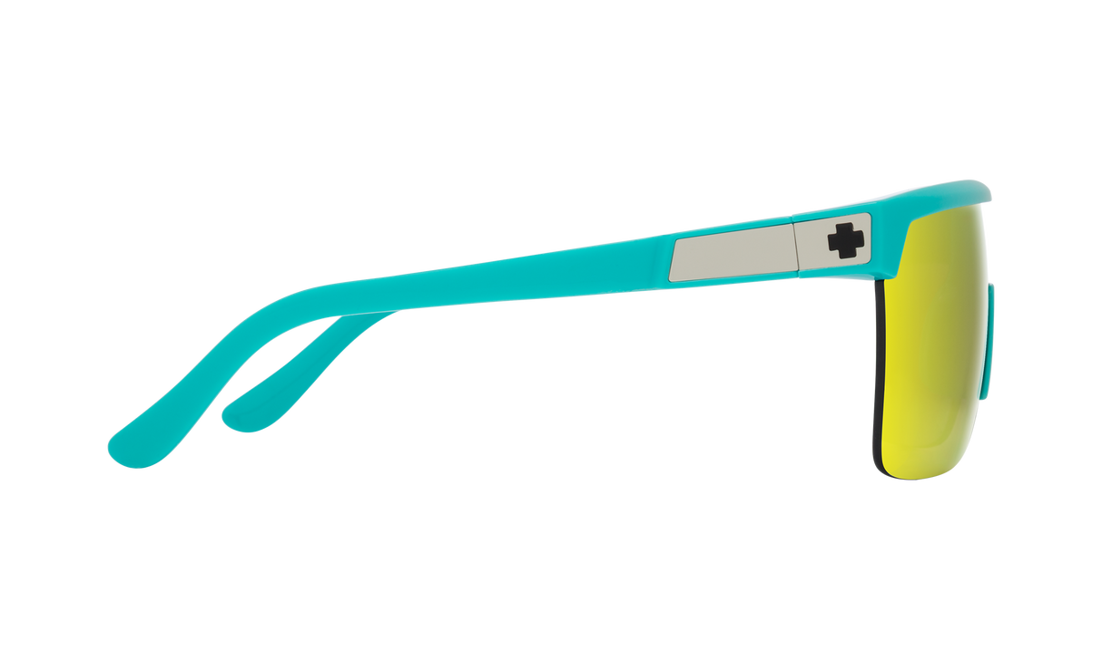 SPY Flynn 5050 Teal - HD Plus Grey Green With Pink Spectra Mirror Sunglasses