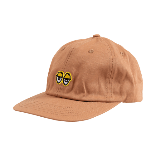 KROOKED Eyes Strapback Hat Tan/Gold Men's Hats Krooked