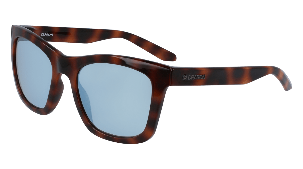 DRAGON Aria Shiny Soft Tortoise - Lumalens Sky Blue Ion Sunglasses SUNGLASSES - Dragon Sunglasses Dragon