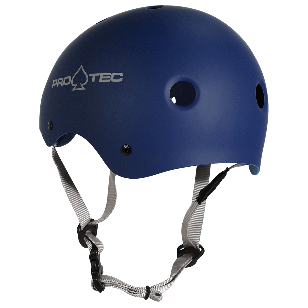 PRO-TEC Classic Certified Skateboard Helmet Matte Blue SKATE SHOP - Skateboard Helmets Pro-tec